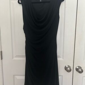 Elegant Black Draped Dress
